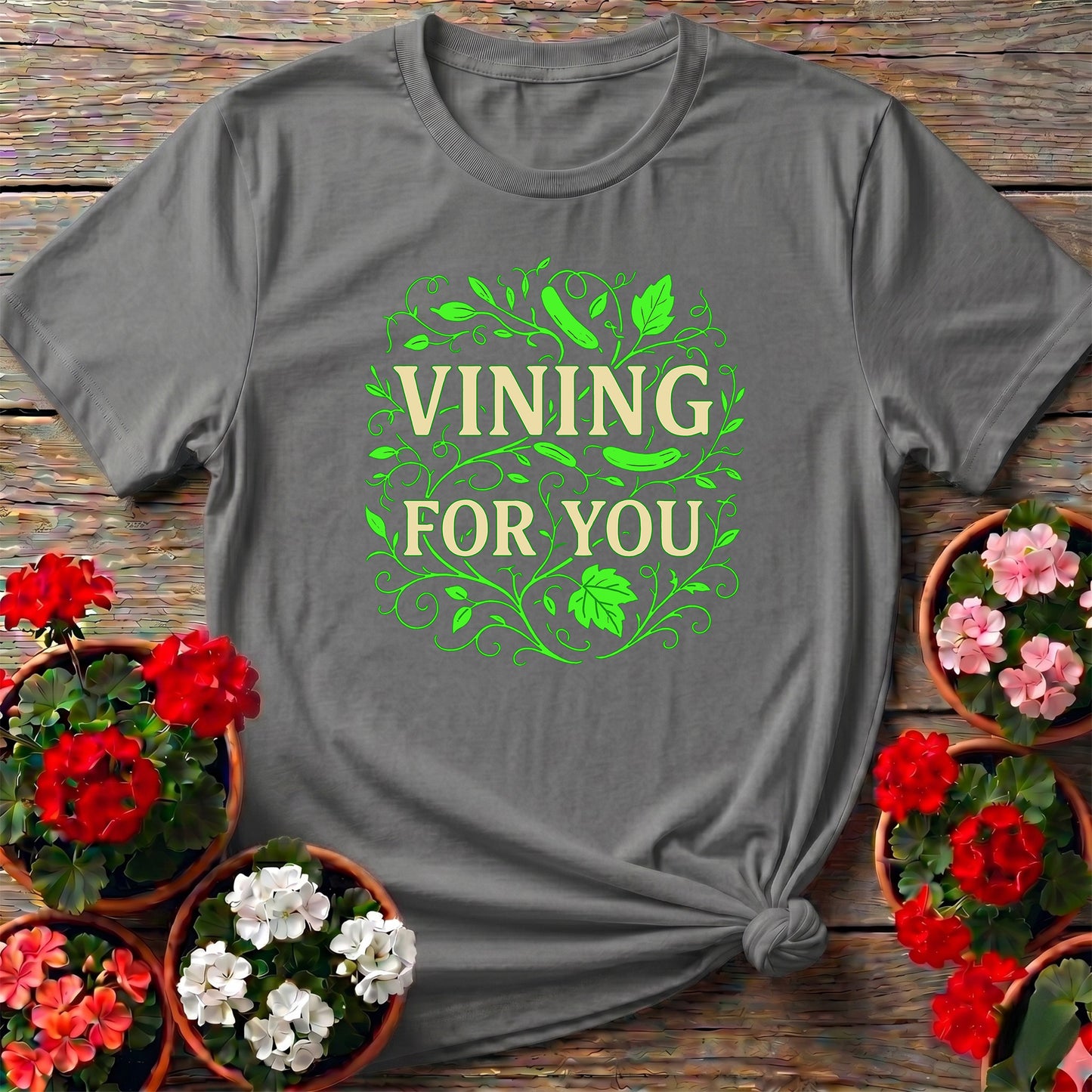Vining For You Funny Cucumber Pun T-shirt