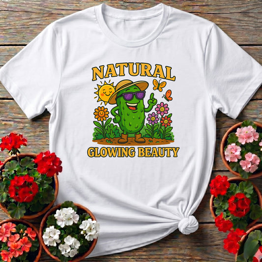 Natural Glowing Beauty Funny Pickle T-shirt