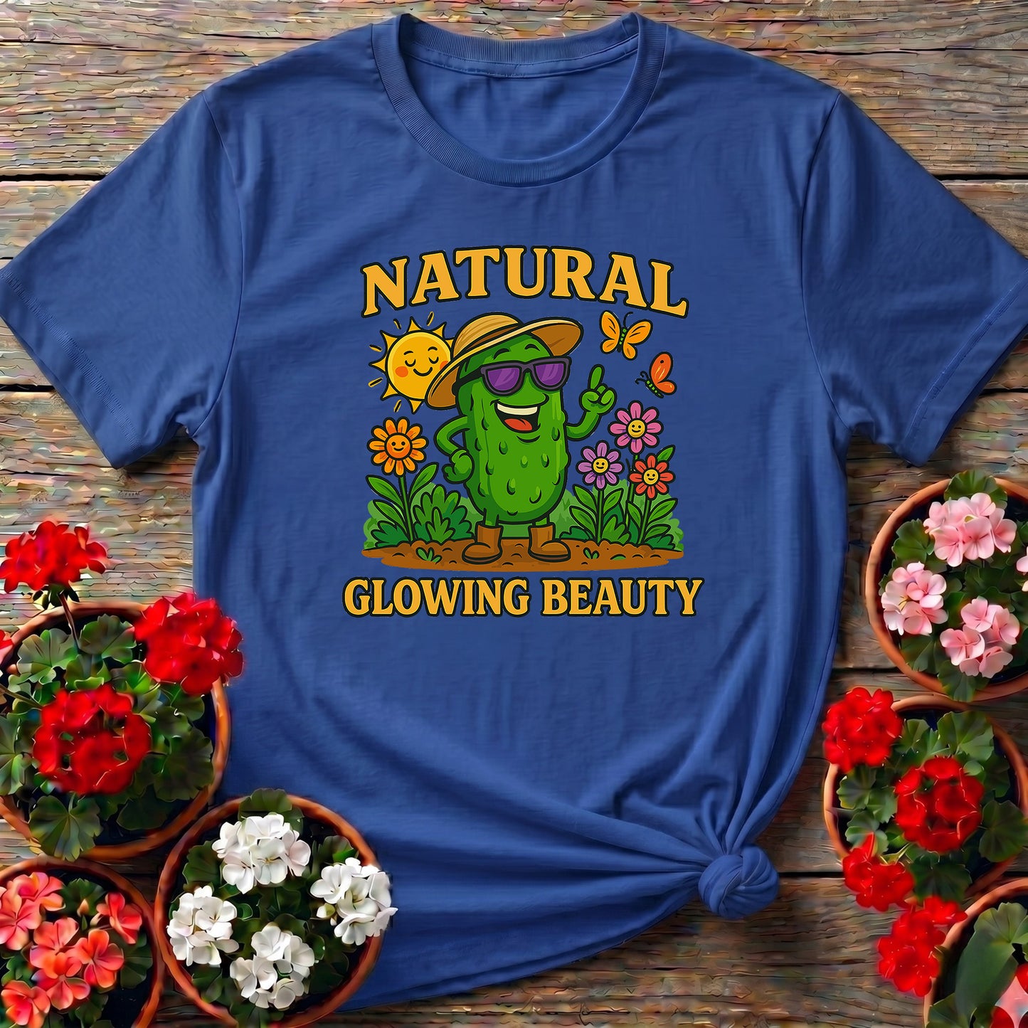 Natural Glowing Beauty Funny Pickle T-shirt
