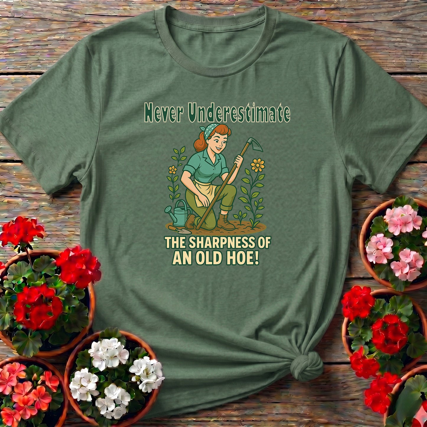 Never Underestimate The Sharpness Of An Old Hoe T-Shirt