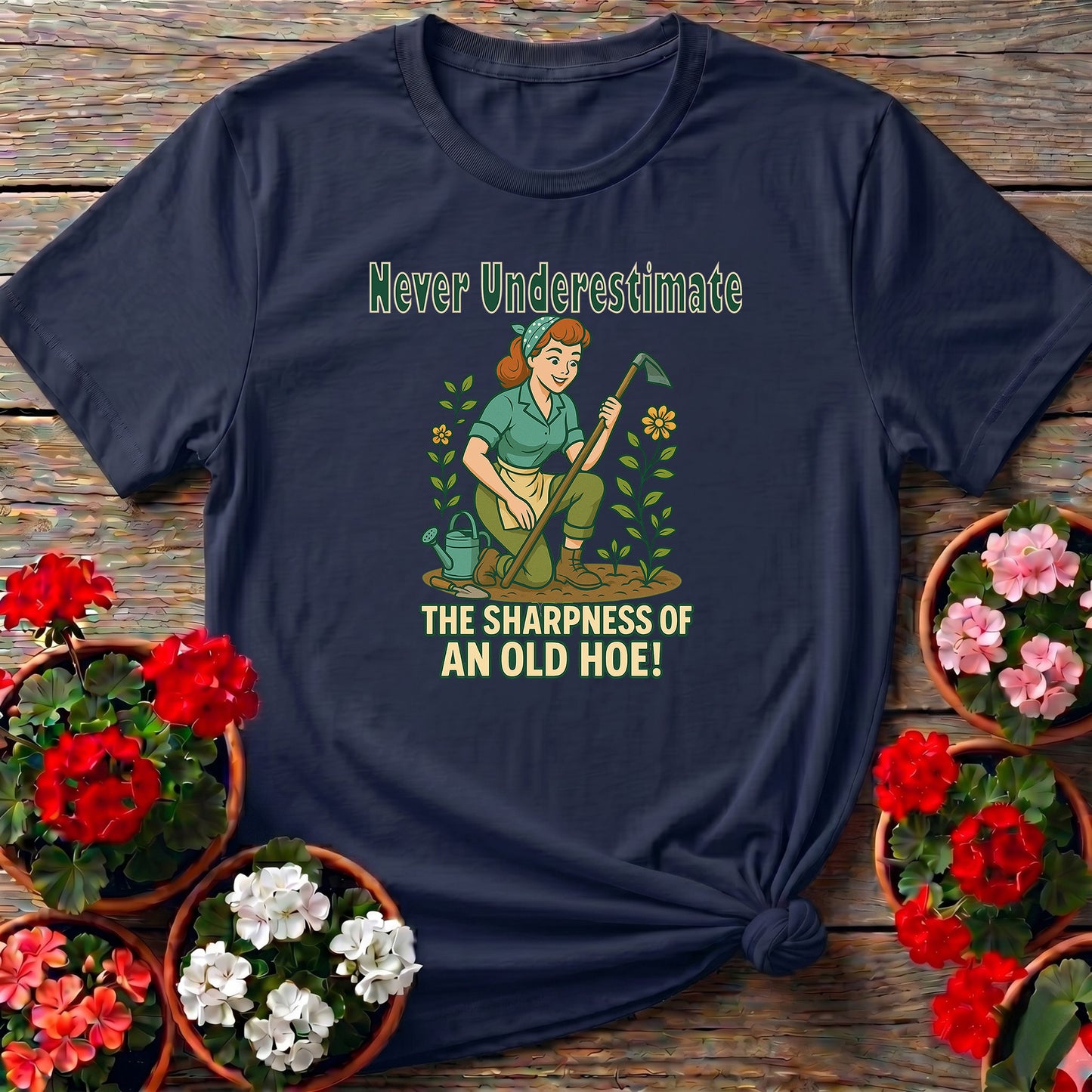Never Underestimate The Sharpness Of An Old Hoe T-Shirt