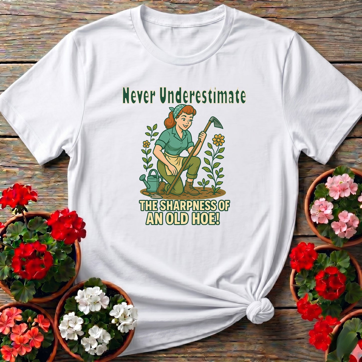 Never Underestimate The Sharpness Of An Old Hoe T-Shirt