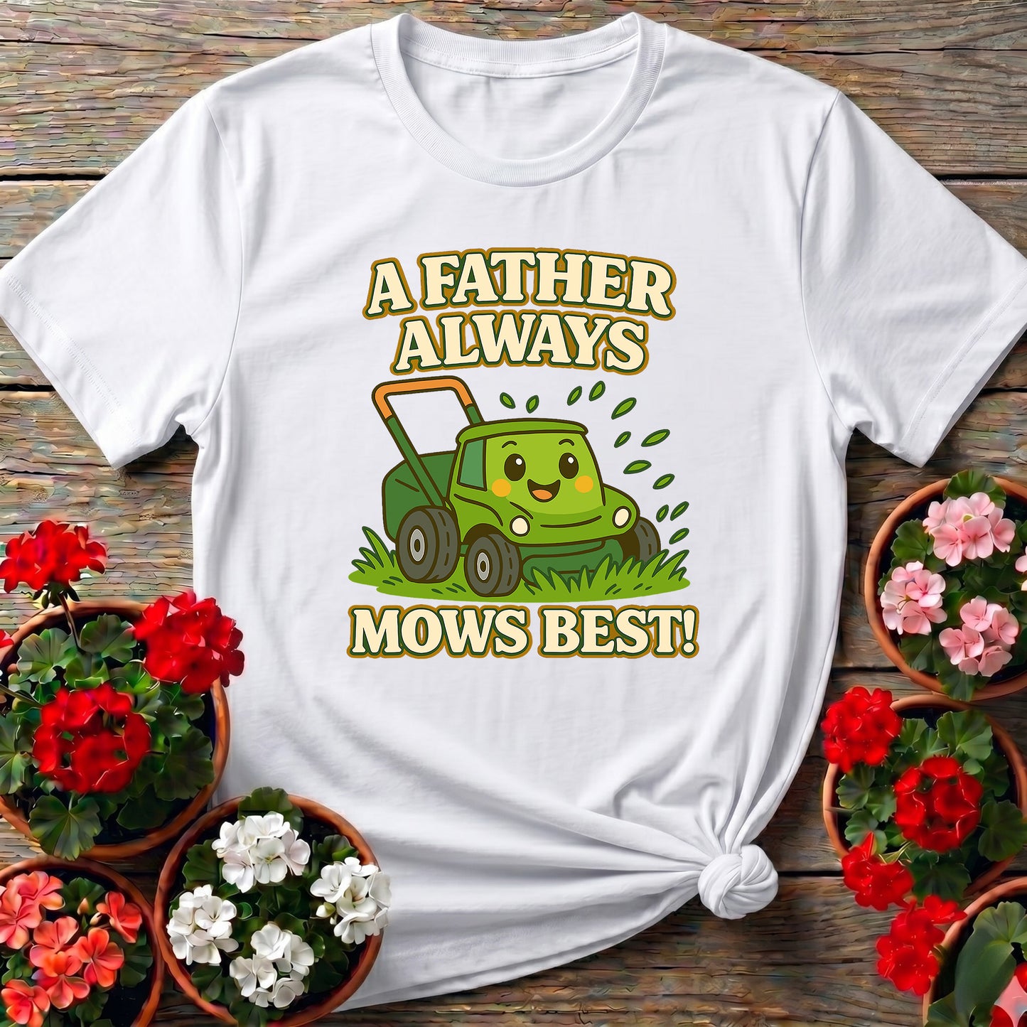 A Father Always Mows Best Kawaii Dad T-shirt