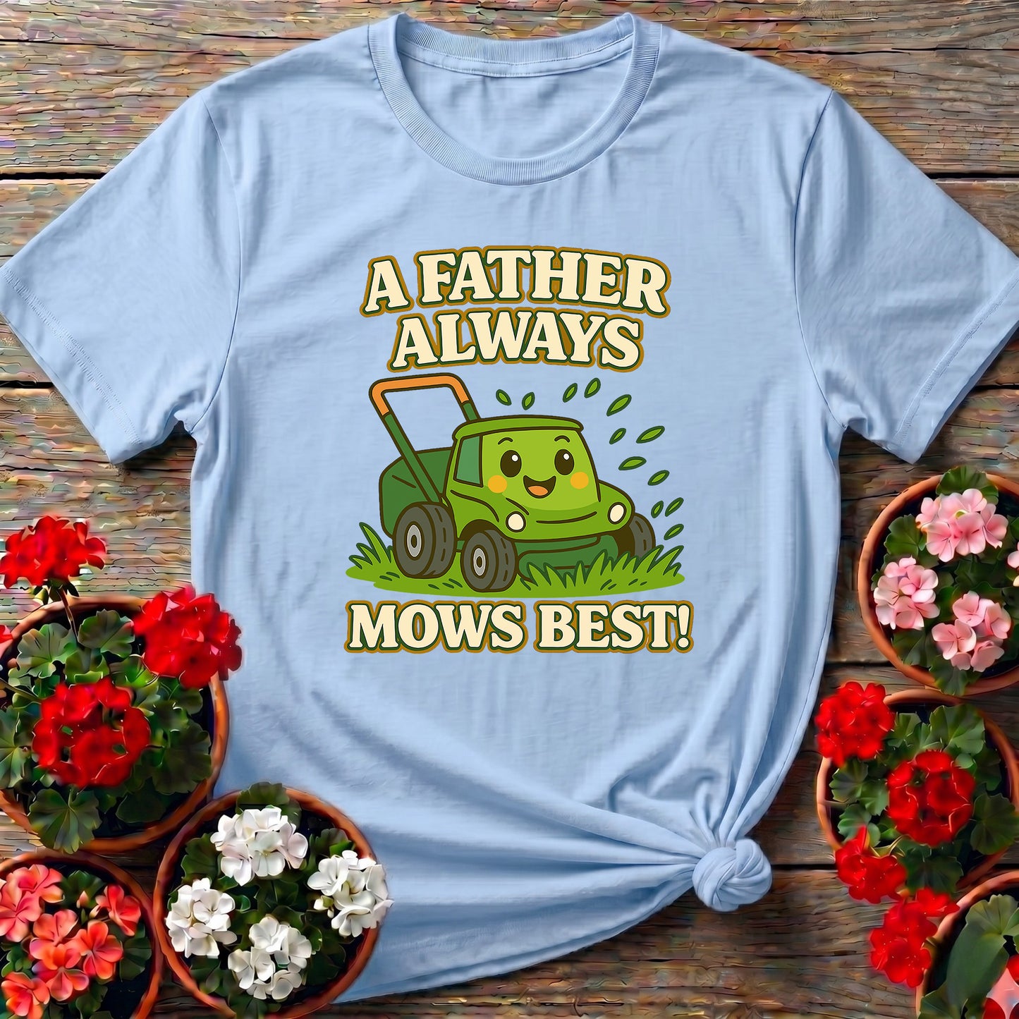 A Father Always Mows Best Kawaii Dad T-shirt
