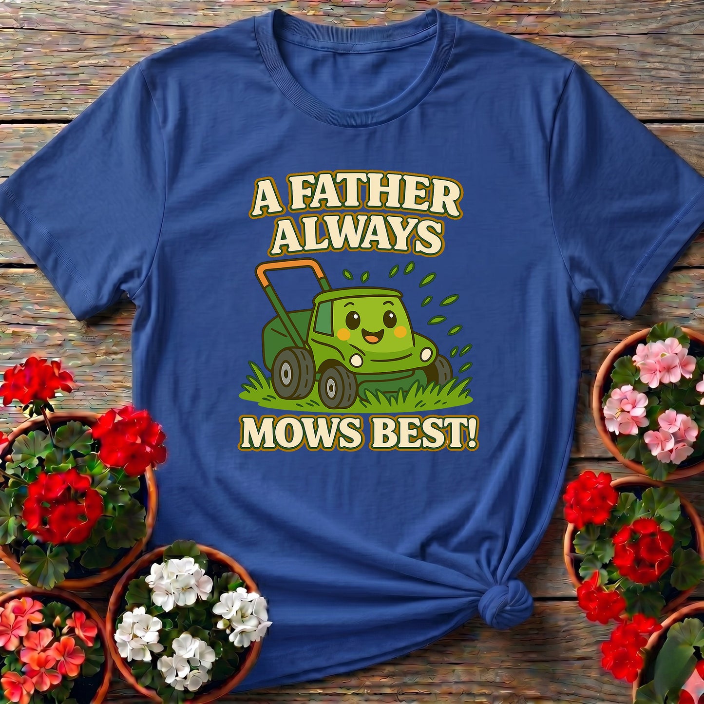 A Father Always Mows Best Kawaii Dad T-shirt