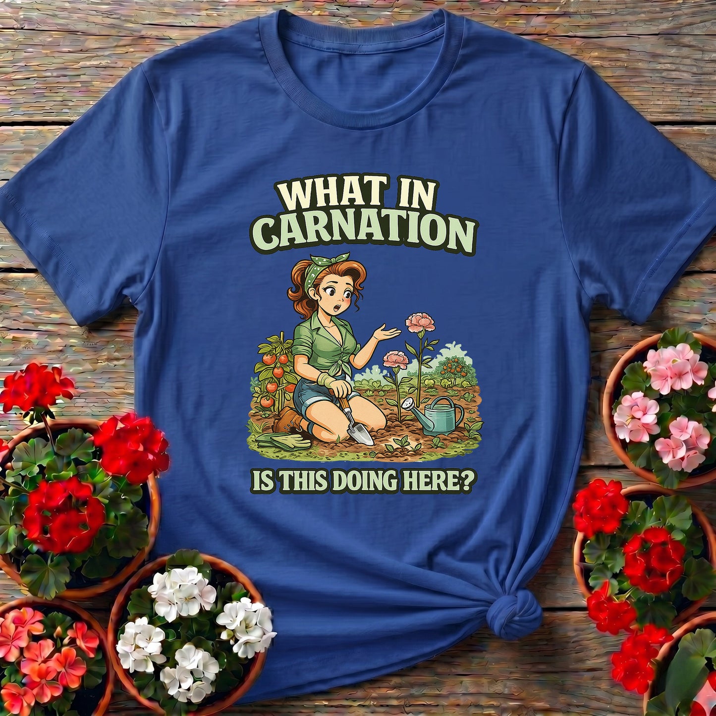 What In Carnation Pin-Up Gardener T-shirt