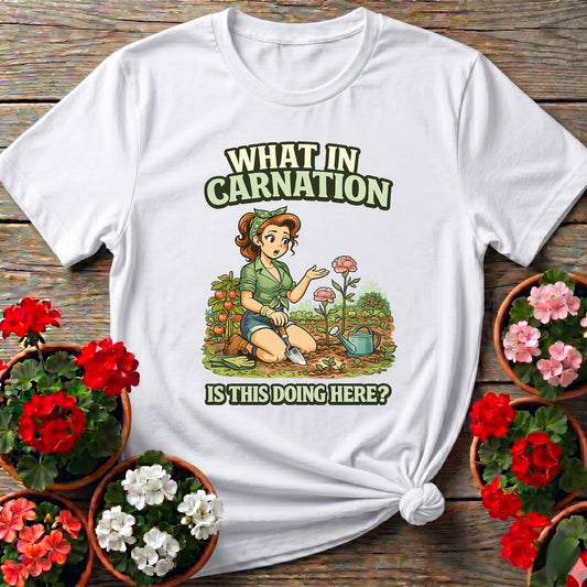 What In Carnation Pin-Up Gardener T-shirt