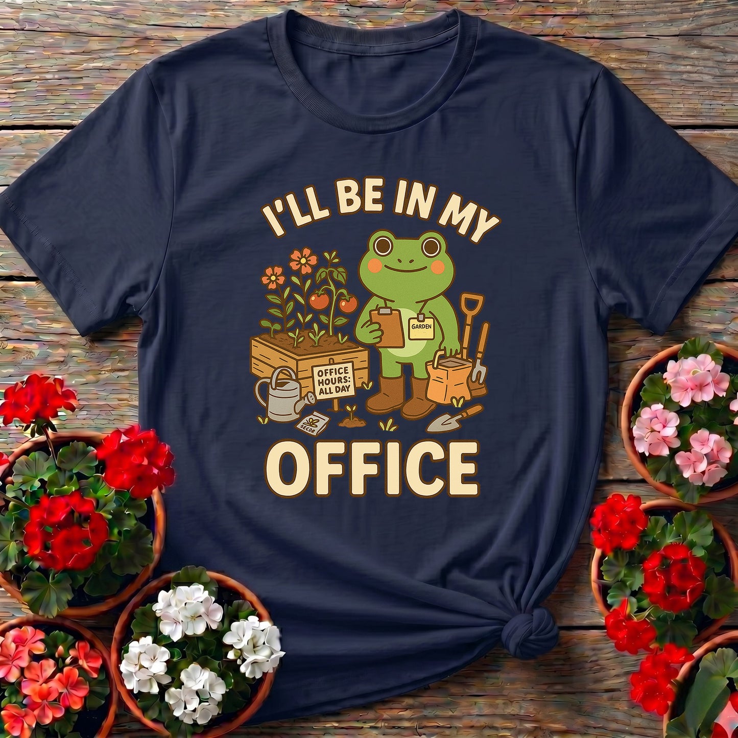 I'll Be In My Office Frog Gardener T-shirt