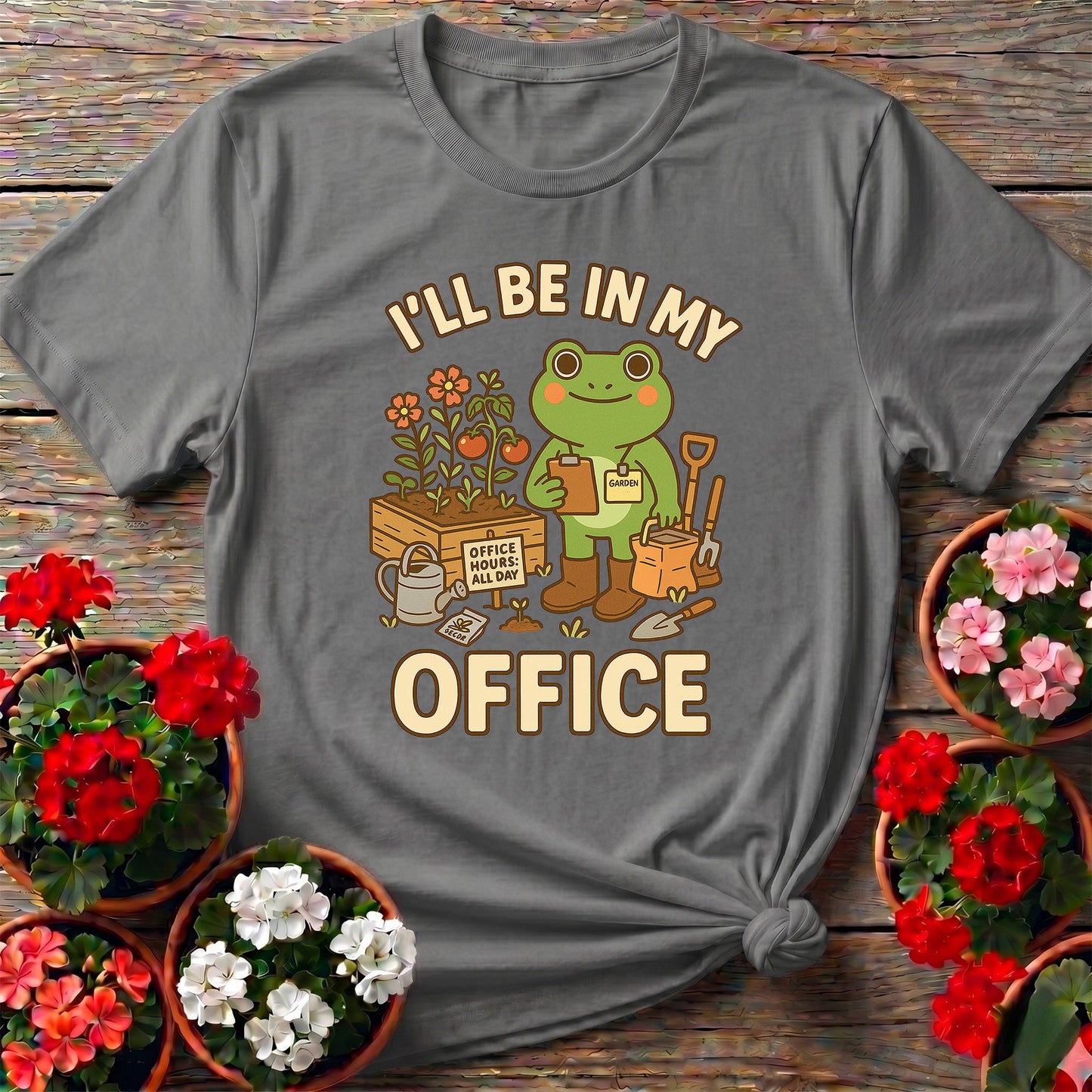 I'll Be In My Office Frog Gardener T-shirt