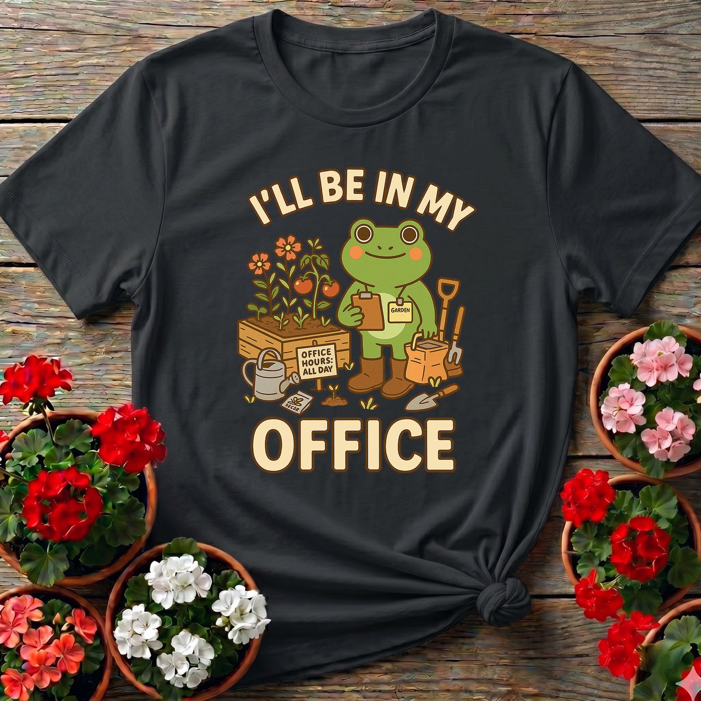 I'll Be In My Office Frog Gardener T-shirt