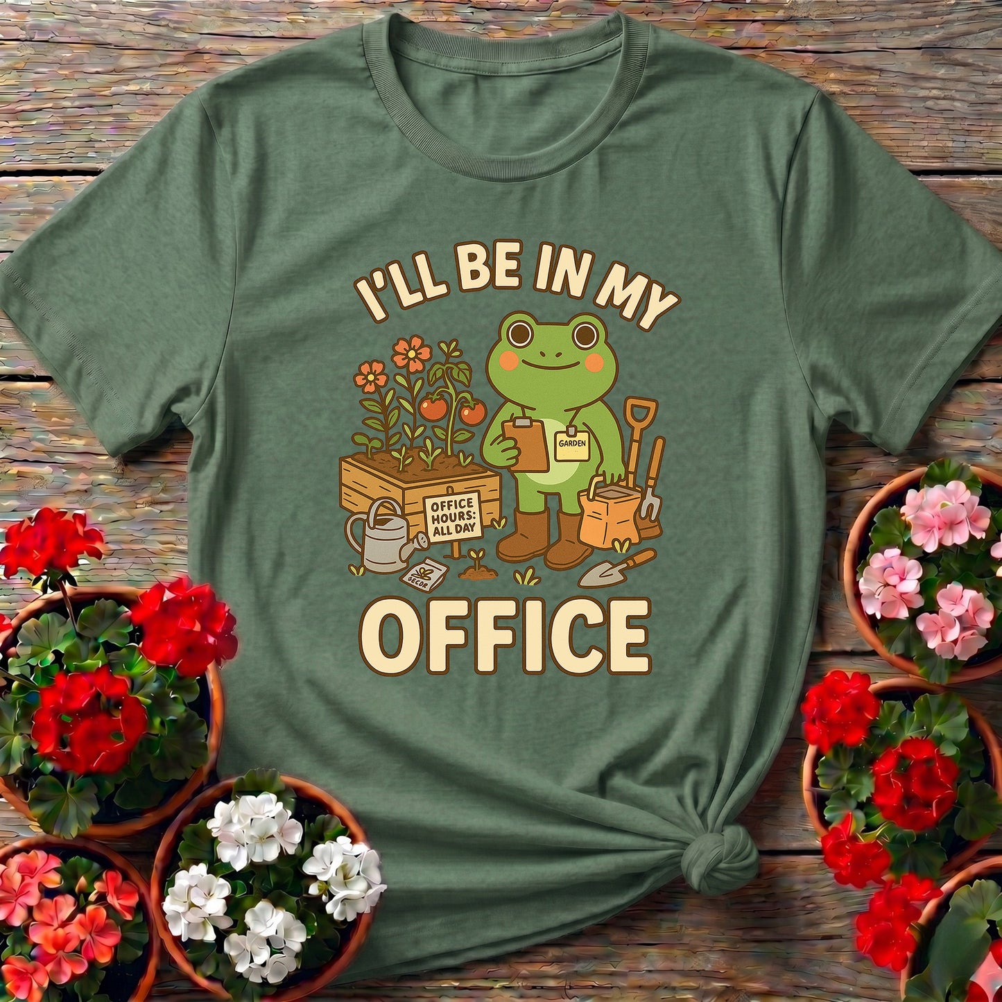I'll Be In My Office Frog Gardener T-shirt