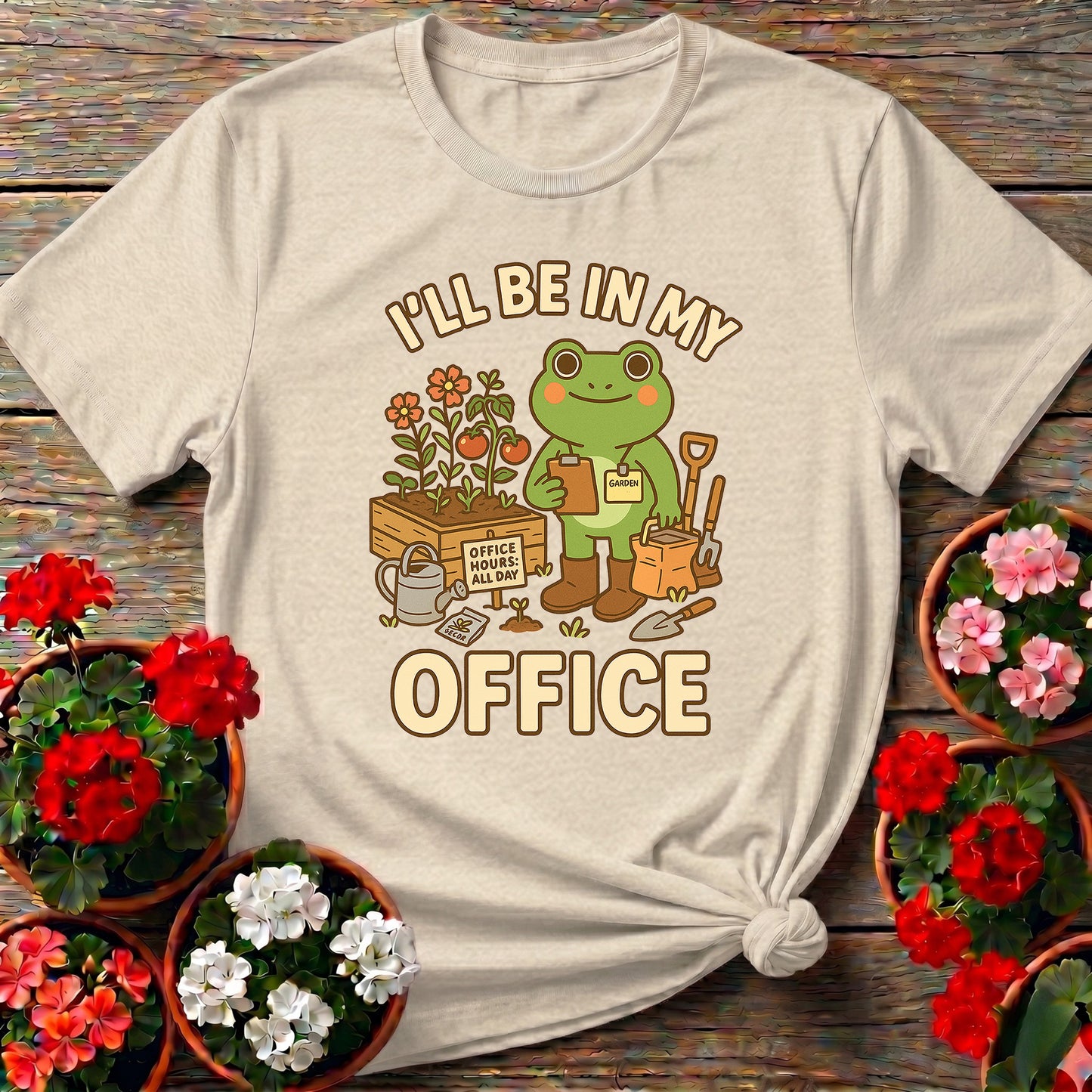I'll Be In My Office Frog Gardener T-shirt