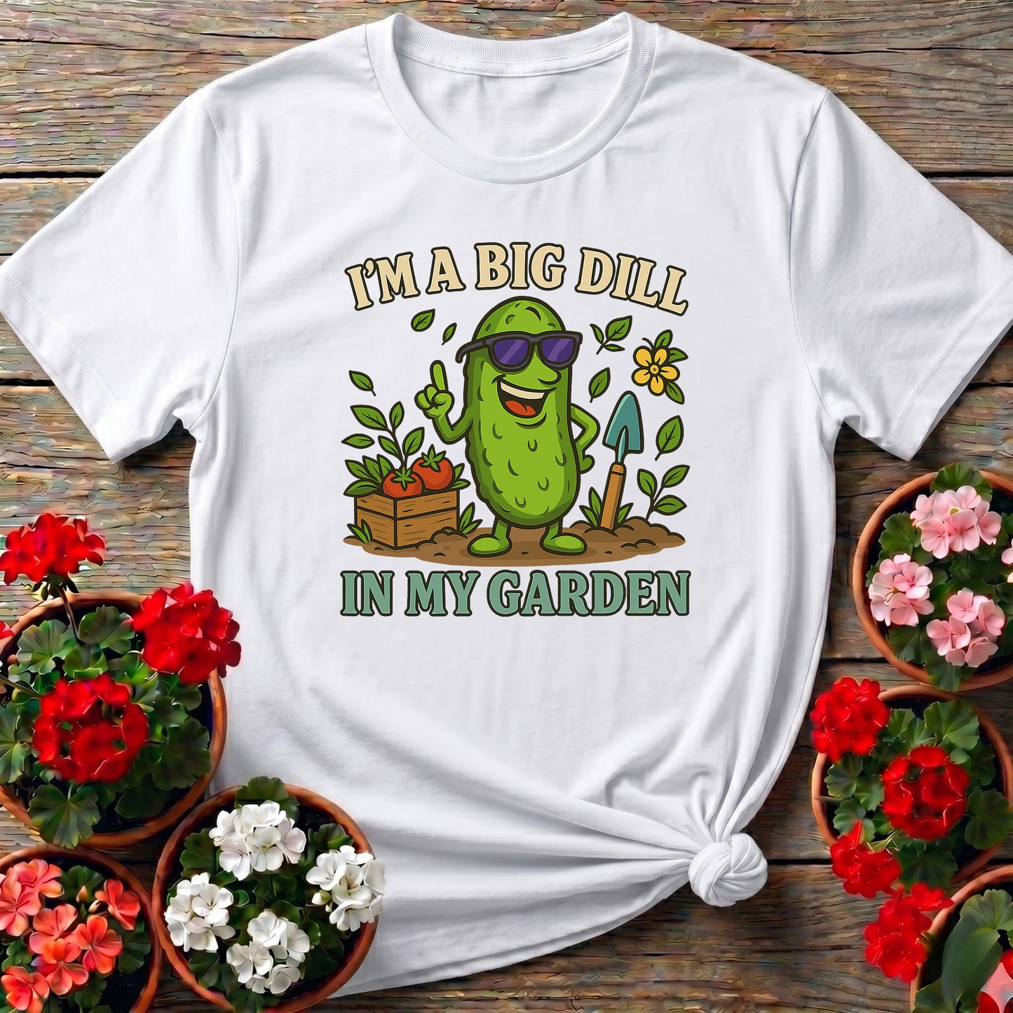I'm A Big Dill In My Garden Funny Pickle T-shirt