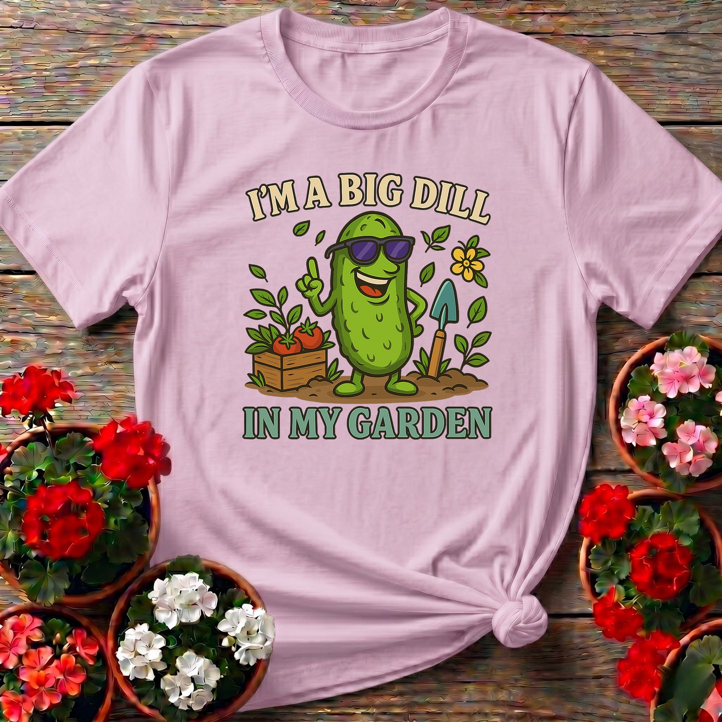 I'm A Big Dill In My Garden Funny Pickle T-shirt