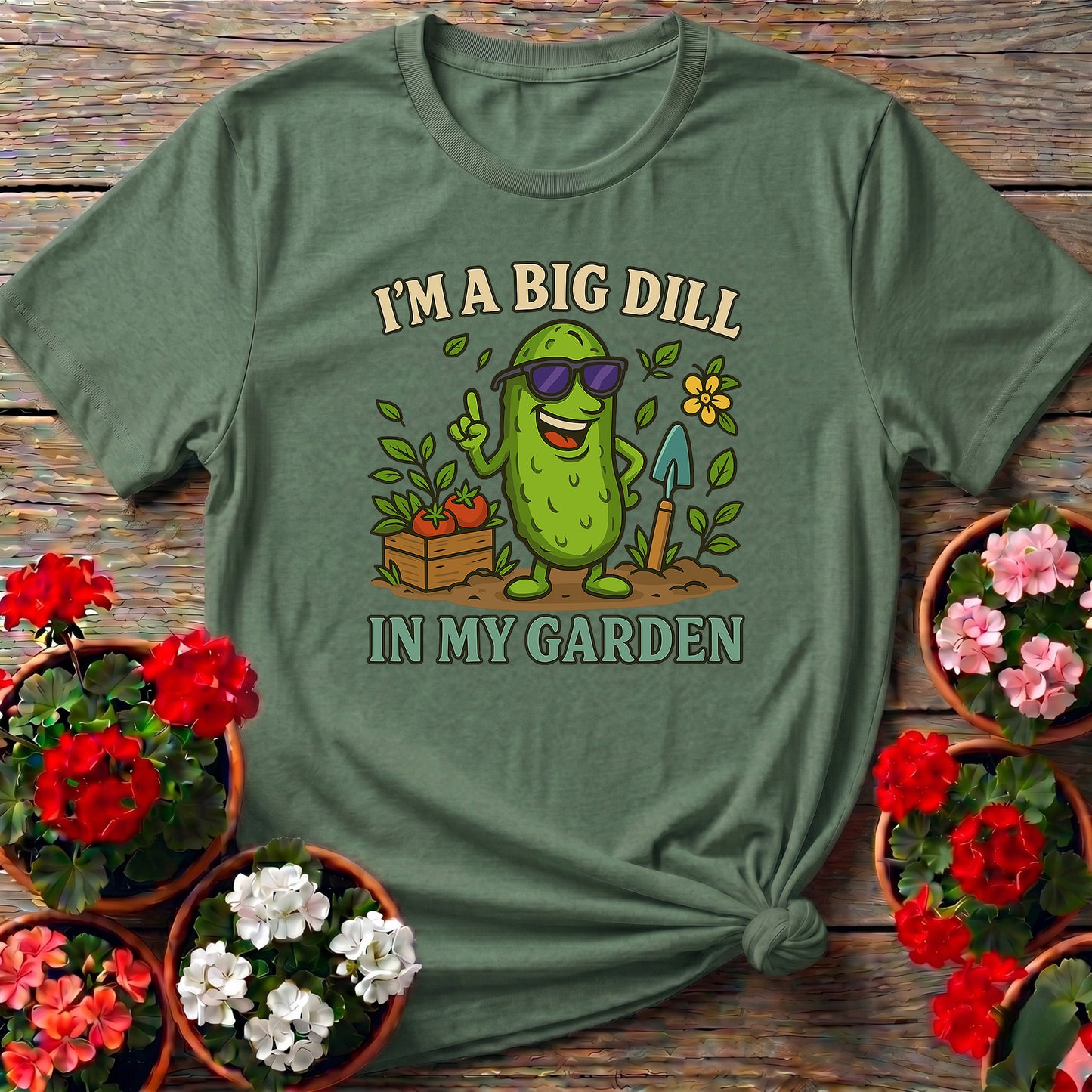 I'm A Big Dill In My Garden Funny Pickle T-shirt