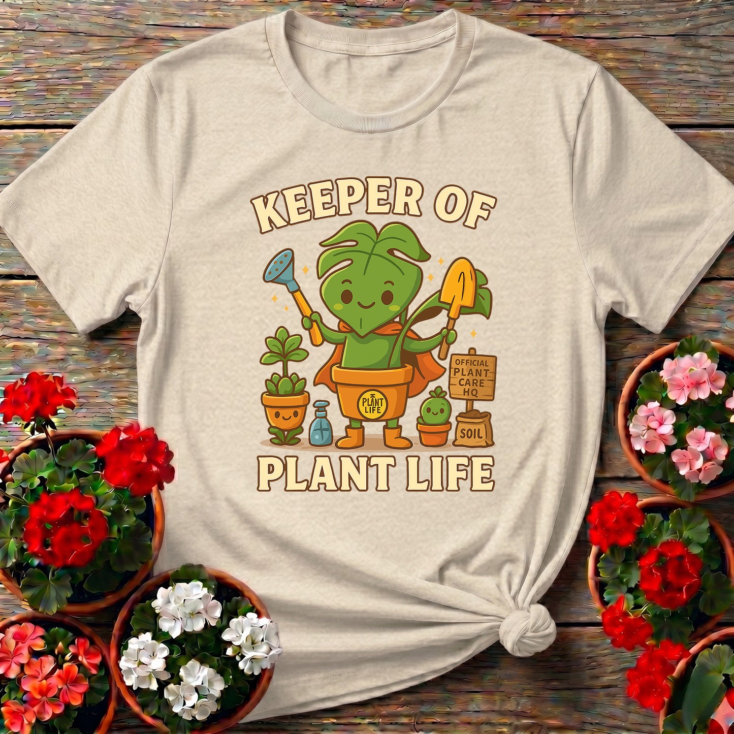 Keeper Of Plant Life Whimsical Houseplant Hero Tee