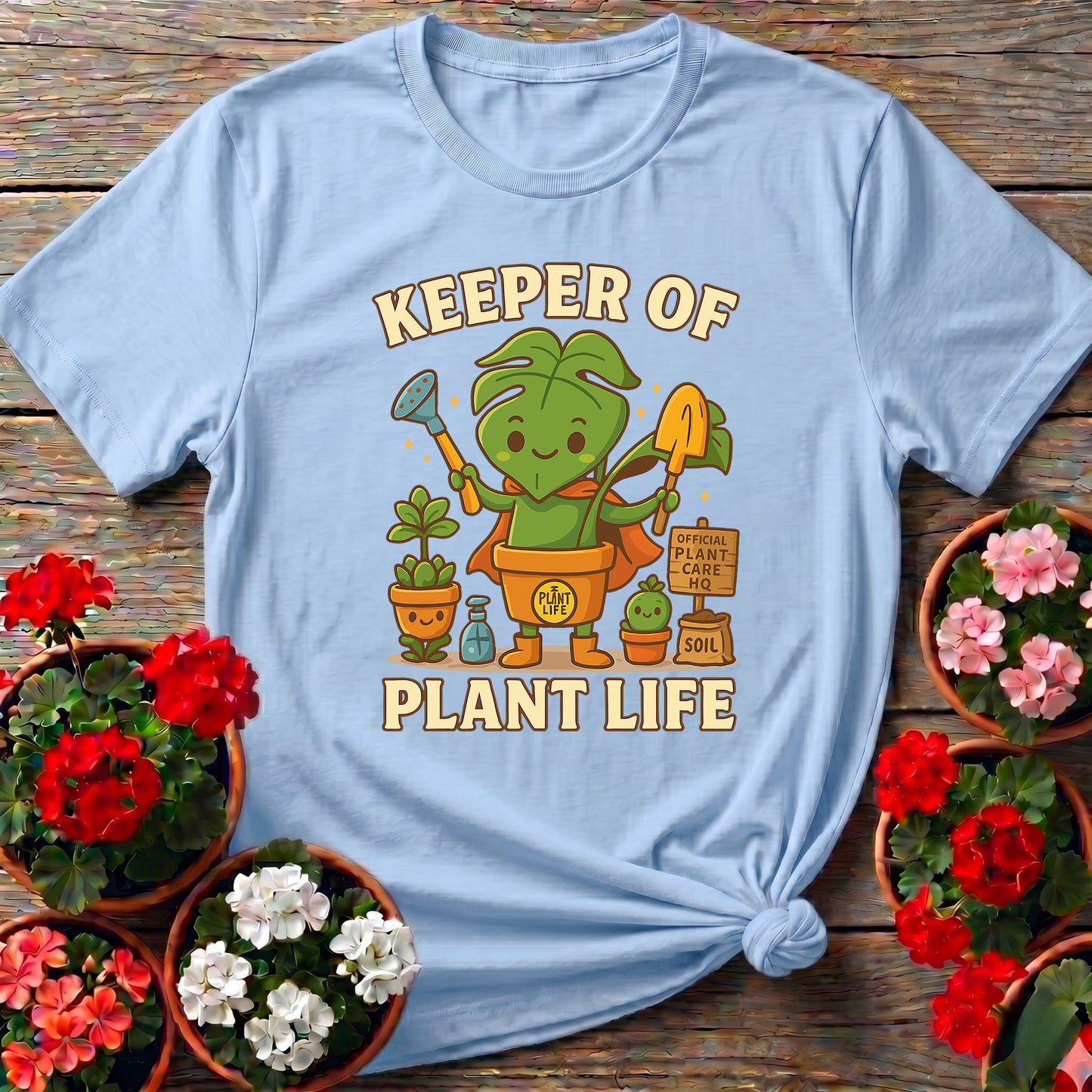 Keeper Of Plant Life Whimsical Houseplant Hero Tee
