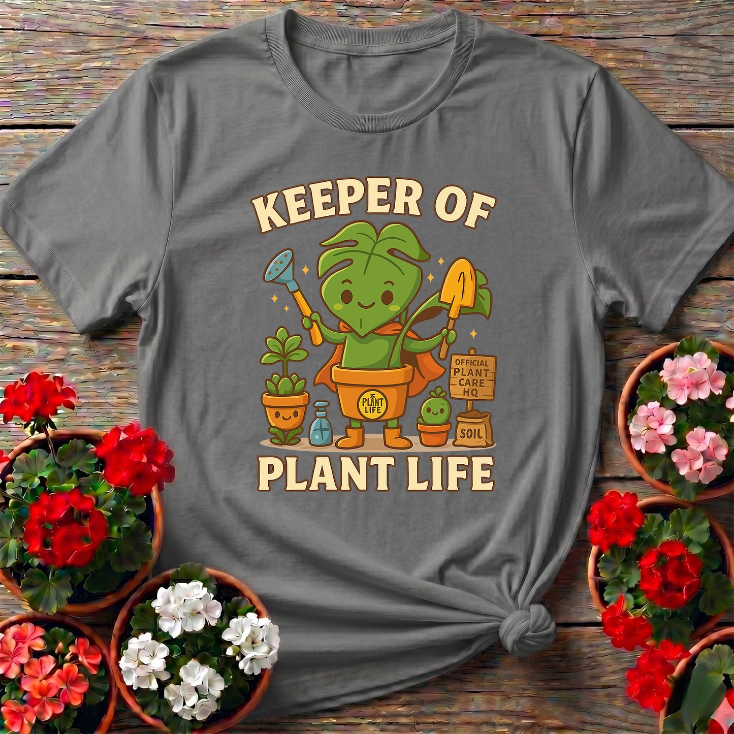 Keeper Of Plant Life Whimsical Houseplant Hero Tee