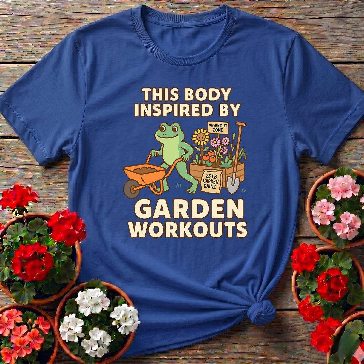 This Body Inspired By Garden Workouts Frog Tee
