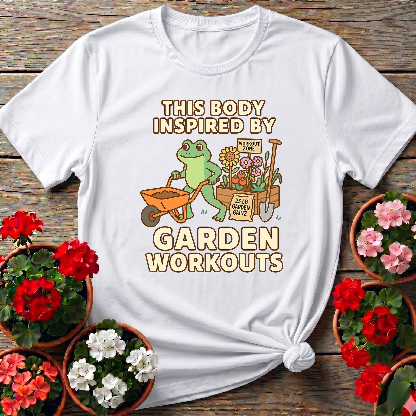 This Body Inspired By Garden Workouts Frog Tee