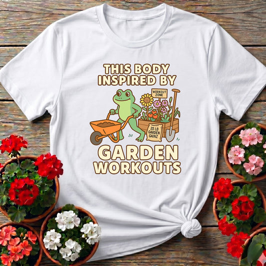 This Body Inspired By Garden Workouts Frog Tee