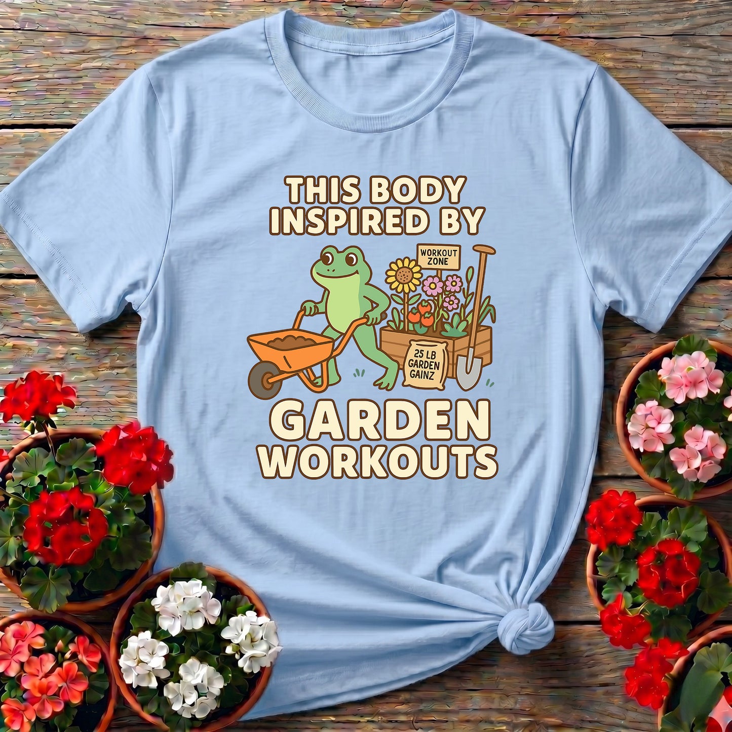 This Body Inspired By Garden Workouts Frog Tee