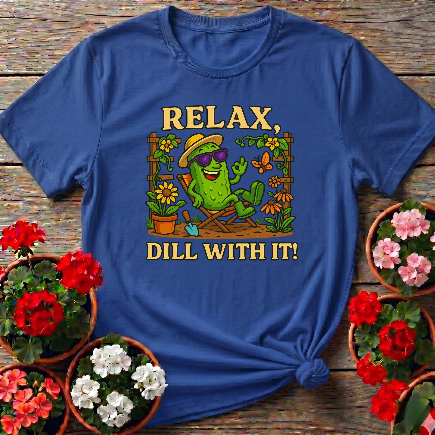 Relax Dill With It Funny Chill Pickle T-shirt