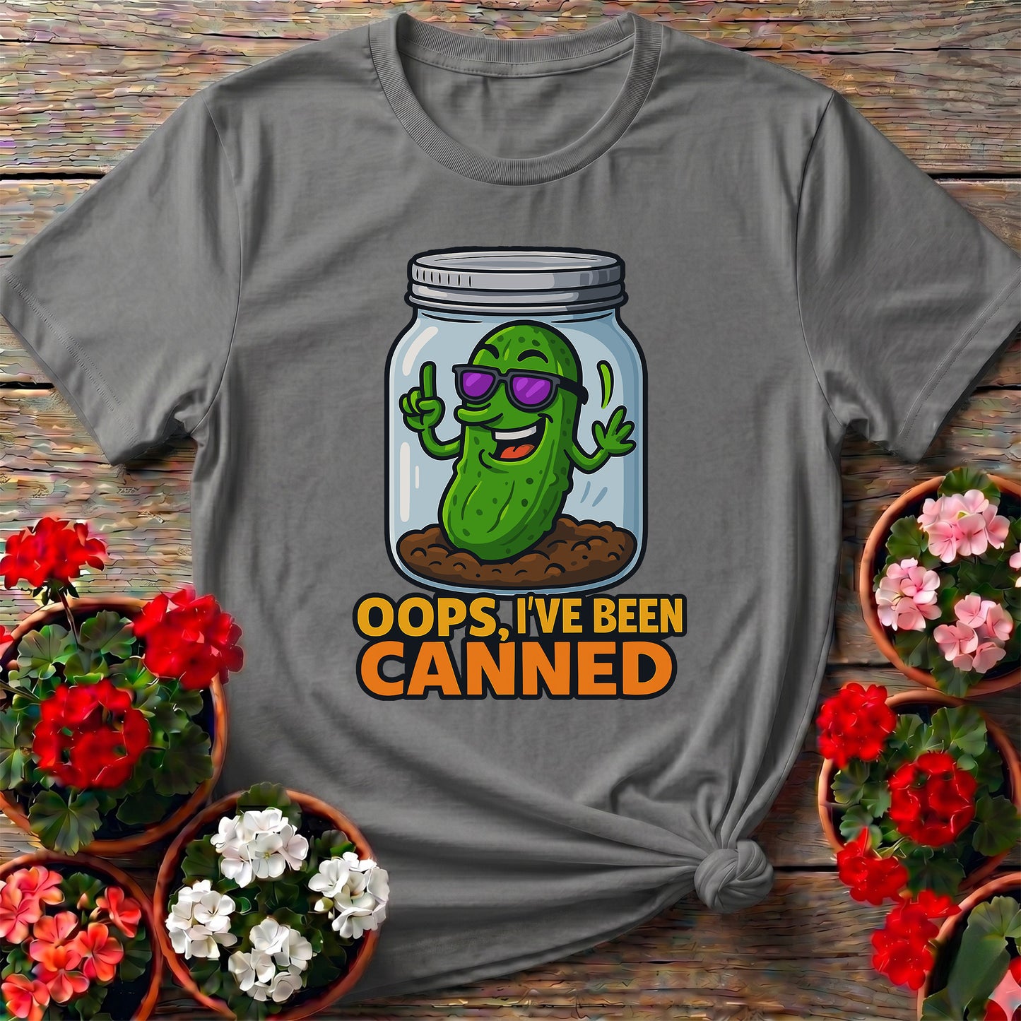 Oops Ive Been Canned Funny Pickle Jar T-shirt