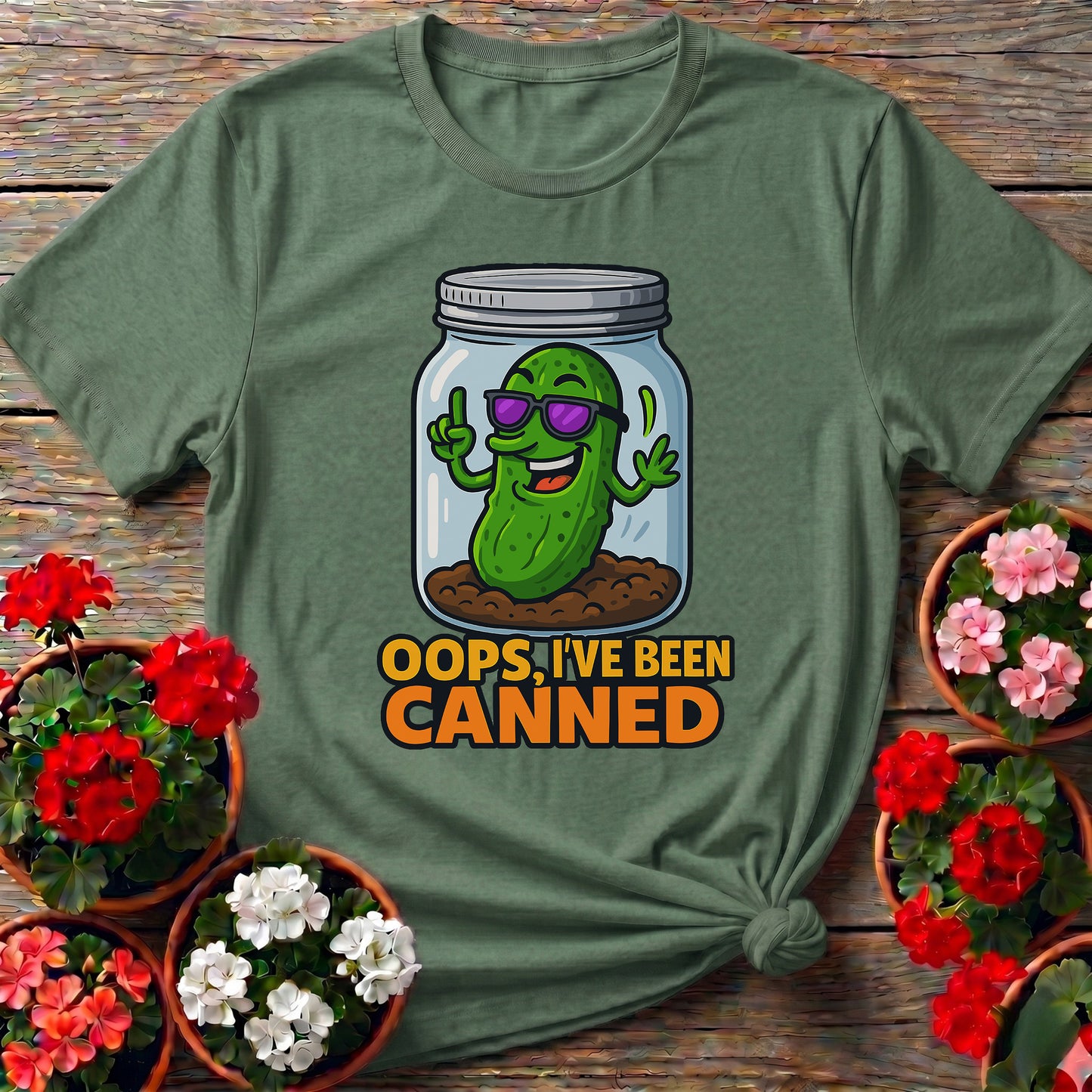 Oops Ive Been Canned Funny Pickle Jar T-shirt