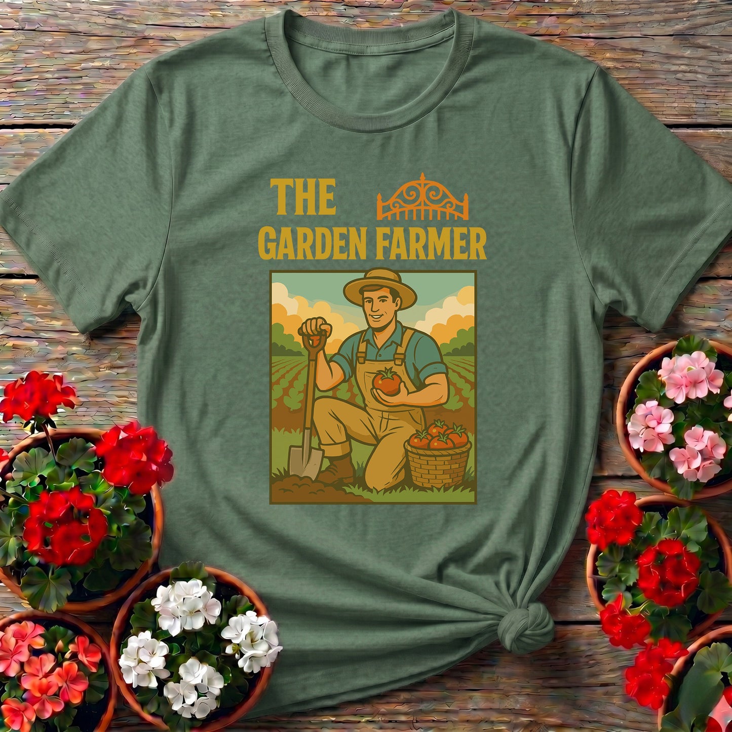 The Garden Farmer Retro Proud Harvest T-shirt