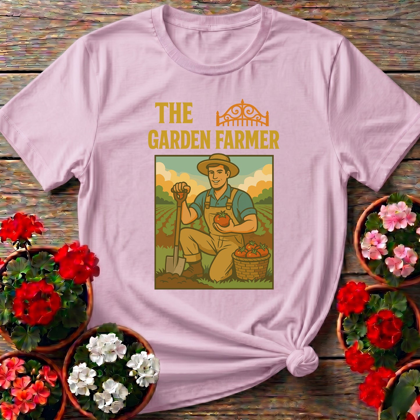 The Garden Farmer Retro Proud Harvest T-shirt
