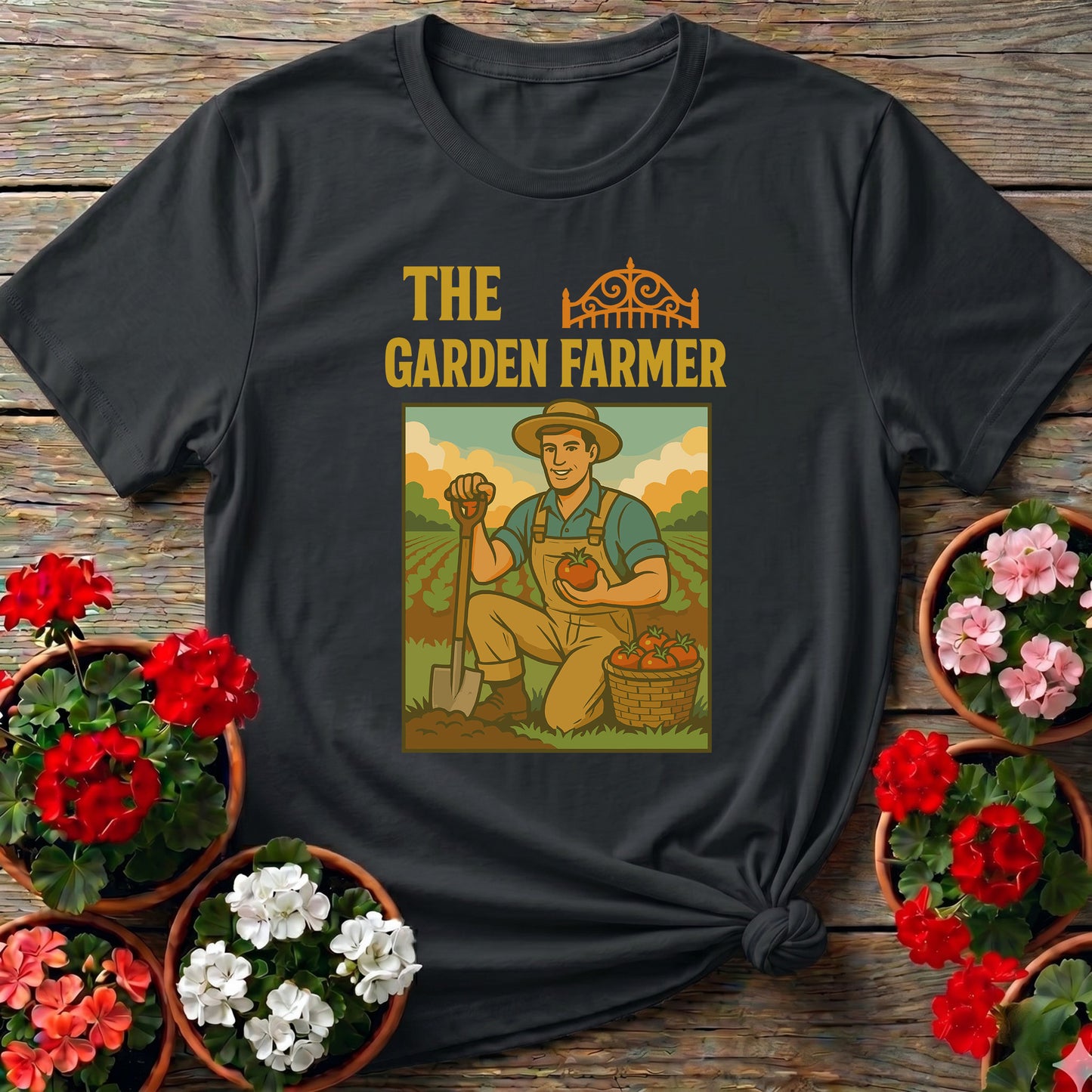 The Garden Farmer Retro Proud Harvest T-shirt