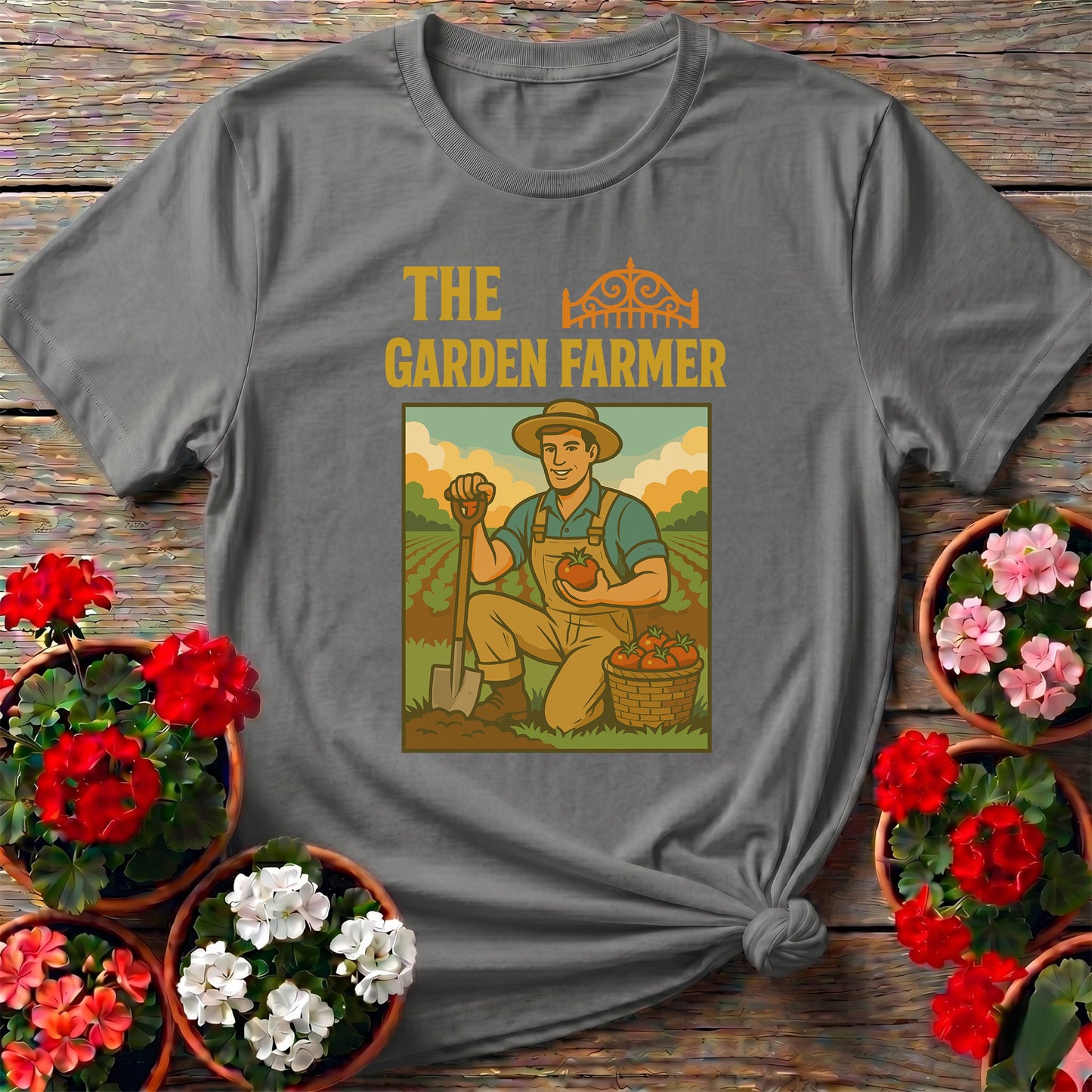 The Garden Farmer Retro Proud Harvest T-shirt