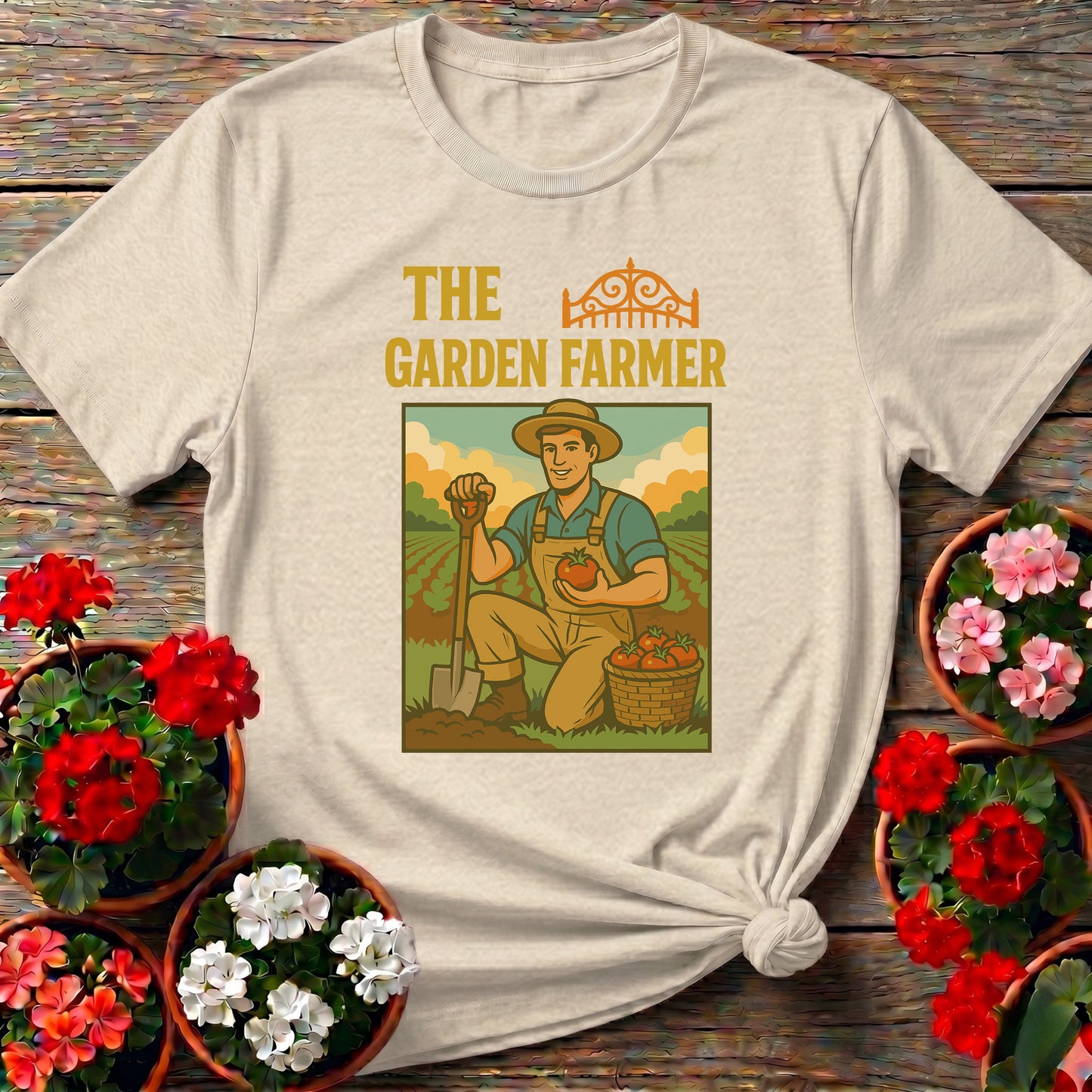 The Garden Farmer Retro Proud Harvest T-shirt