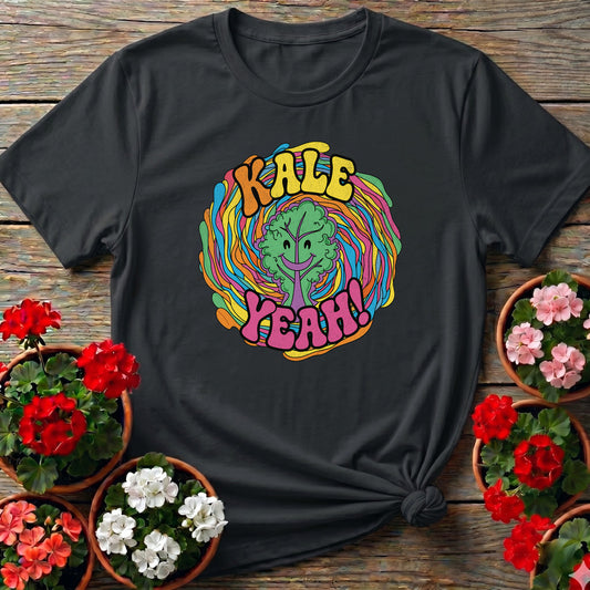 KALE YEAH Psychedelic Groovy Gardening T-shirt