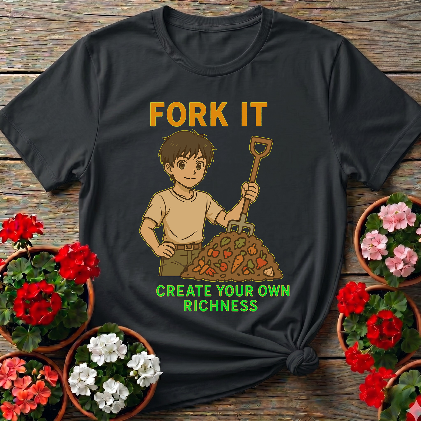 Fork It Create Your Own Richness Composting T-shirt