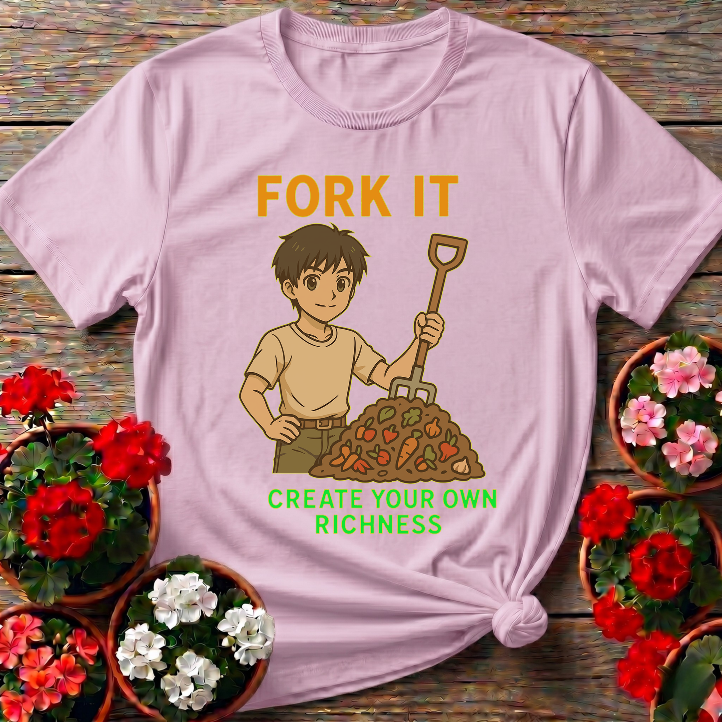Fork It Create Your Own Richness Composting T-shirt