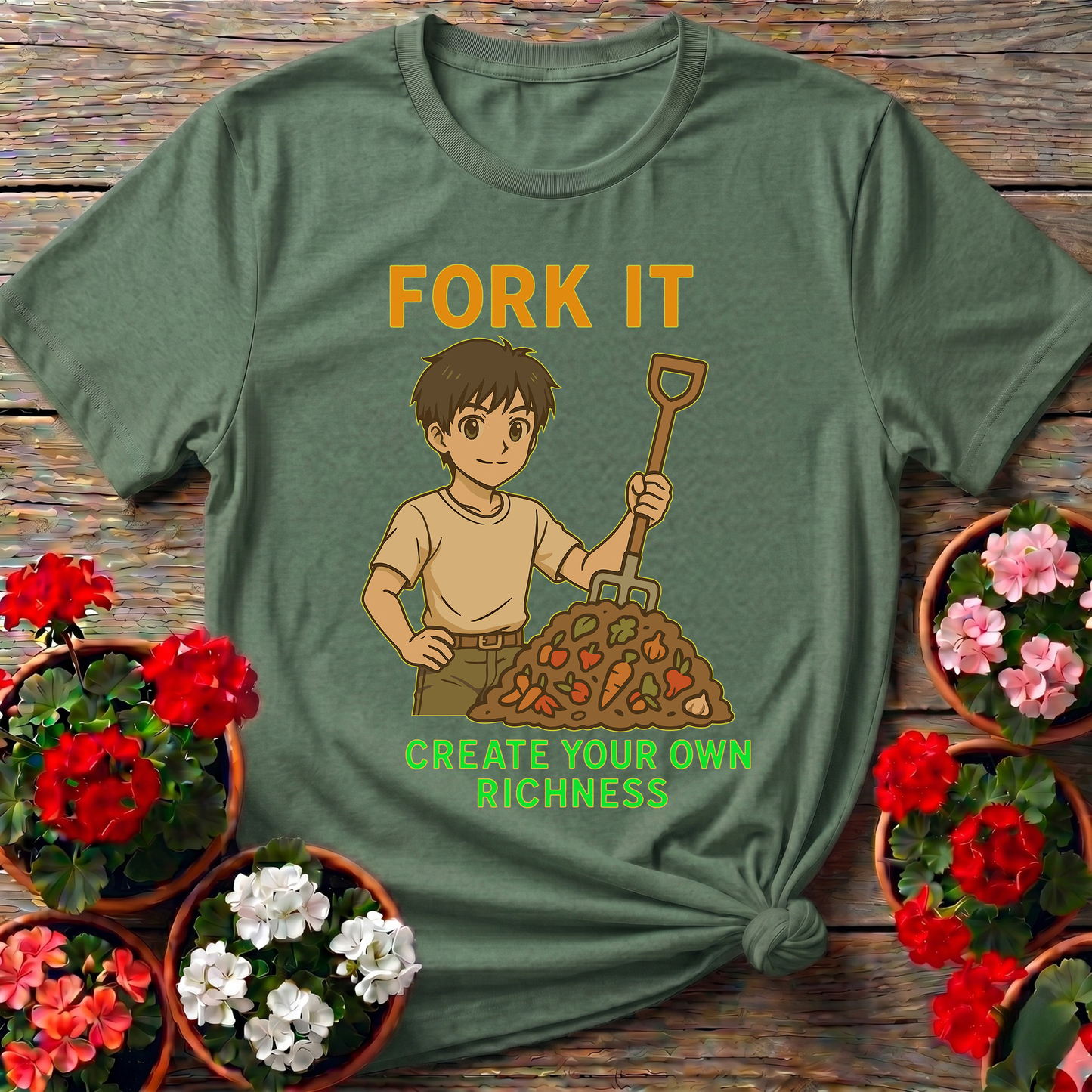 Fork It Create Your Own Richness Composting T-shirt
