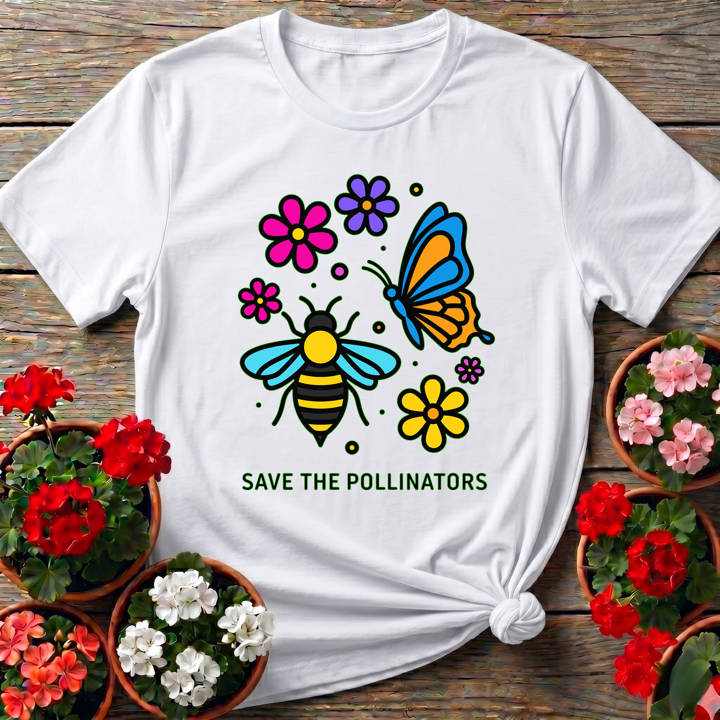 Save The Pollinators Nature Conservation T-shirt