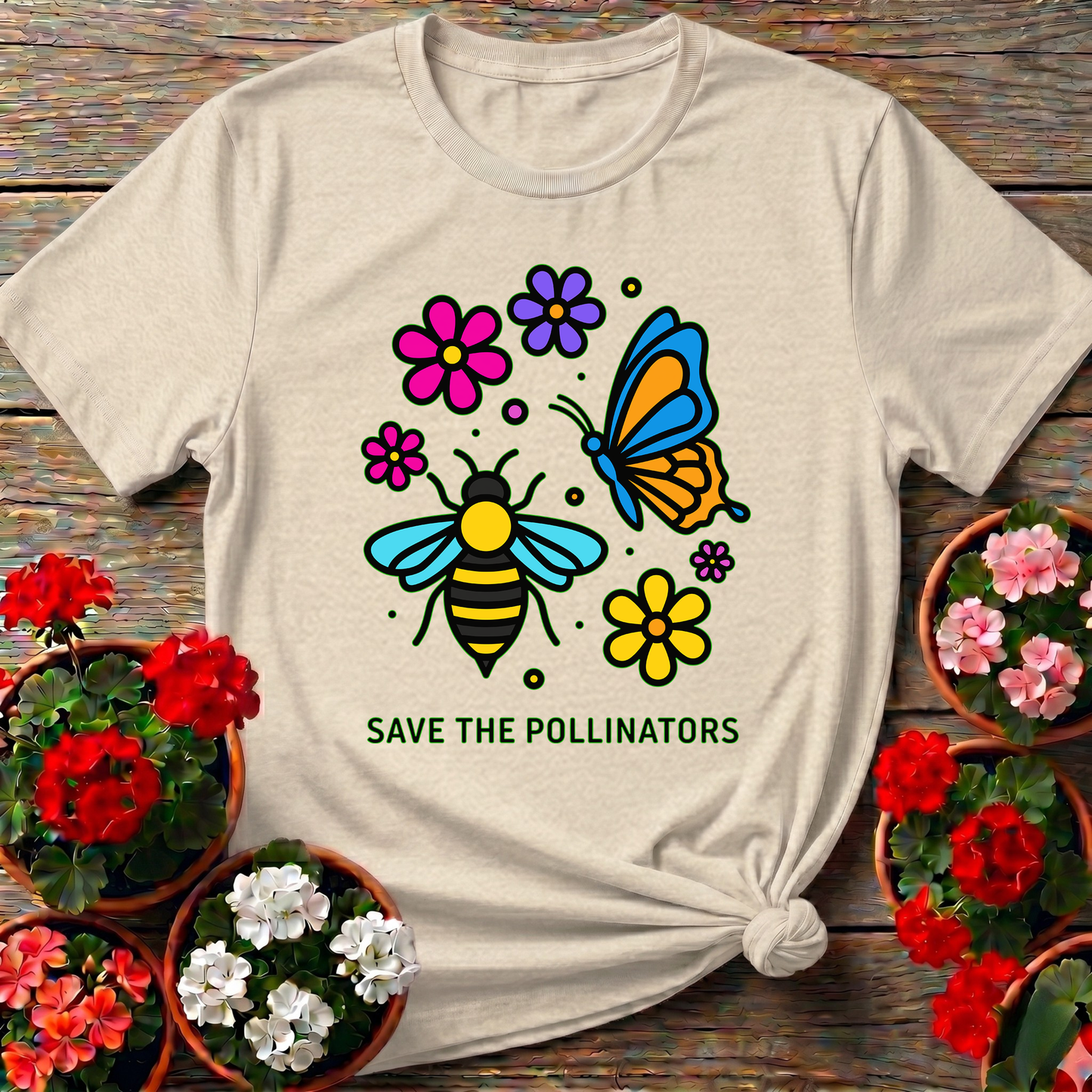 Save The Pollinators Nature Conservation T-shirt