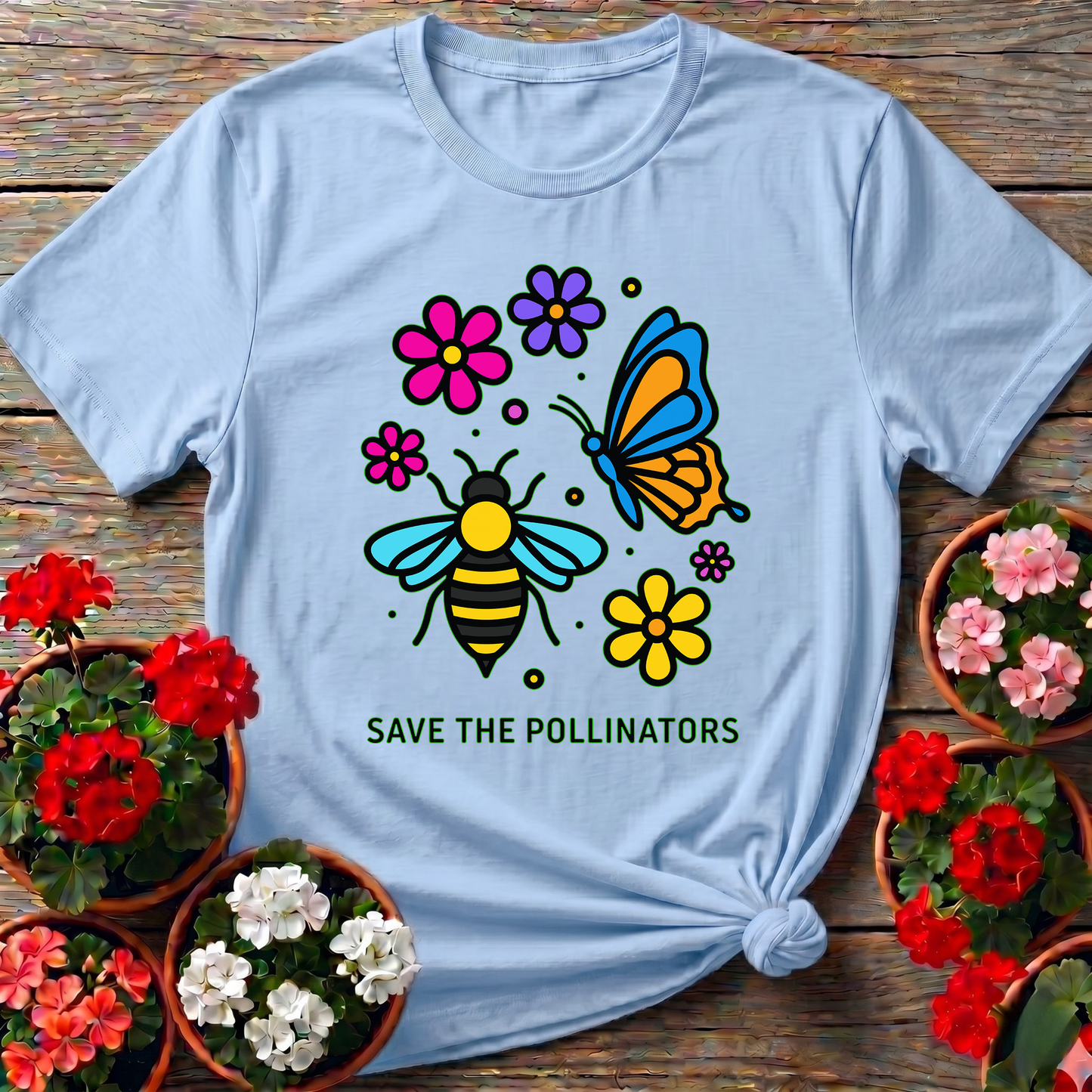 Save The Pollinators Nature Conservation T-shirt