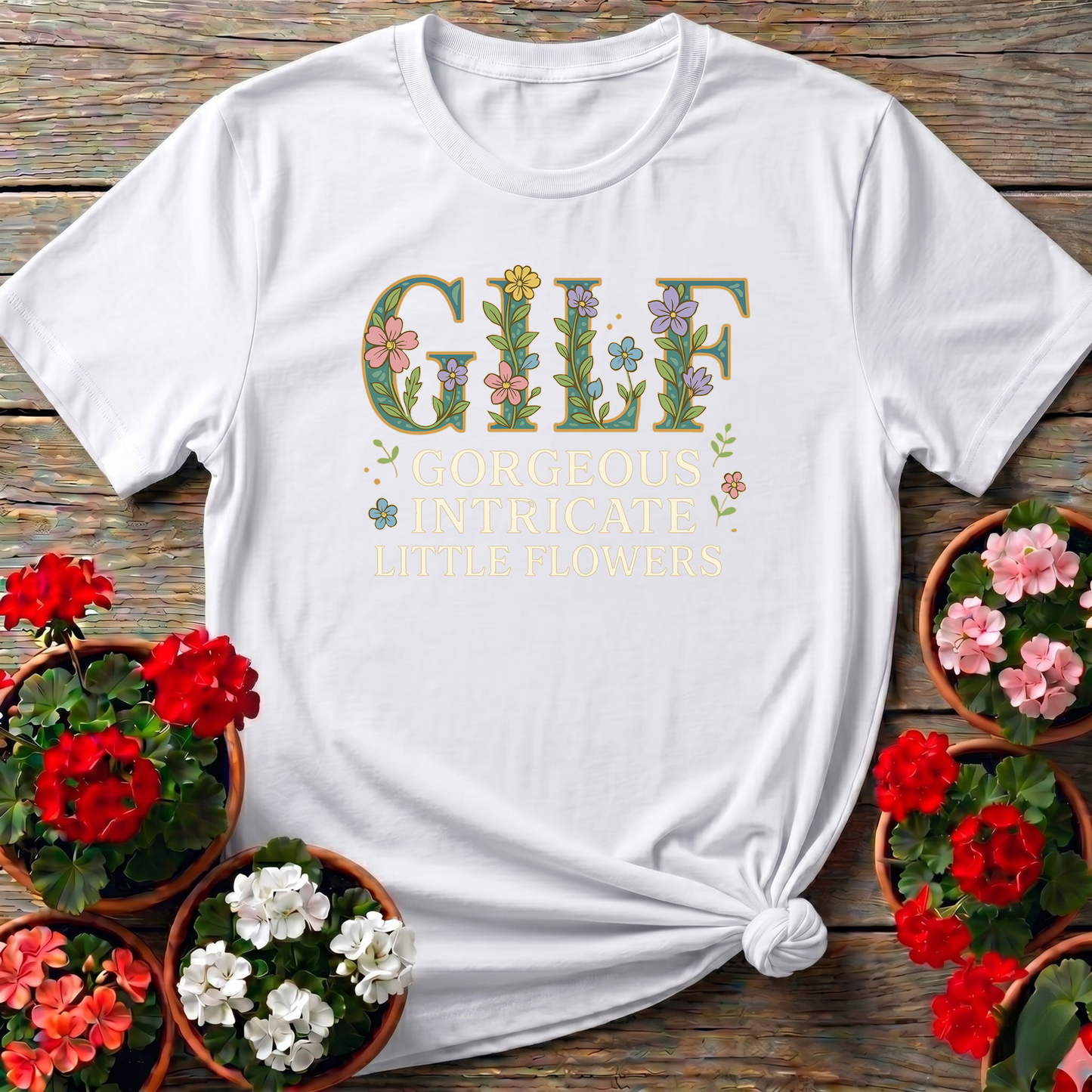 GILF Gorgeous Intricate Little Flowers T-shirt