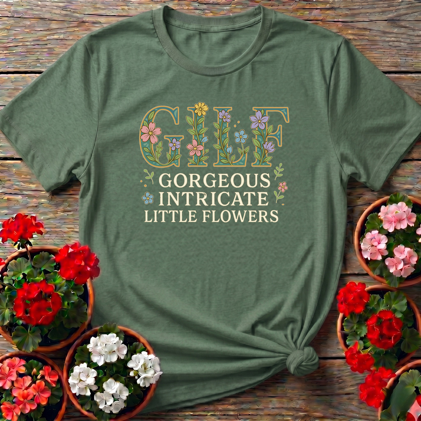 GILF Gorgeous Intricate Little Flowers T-shirt
