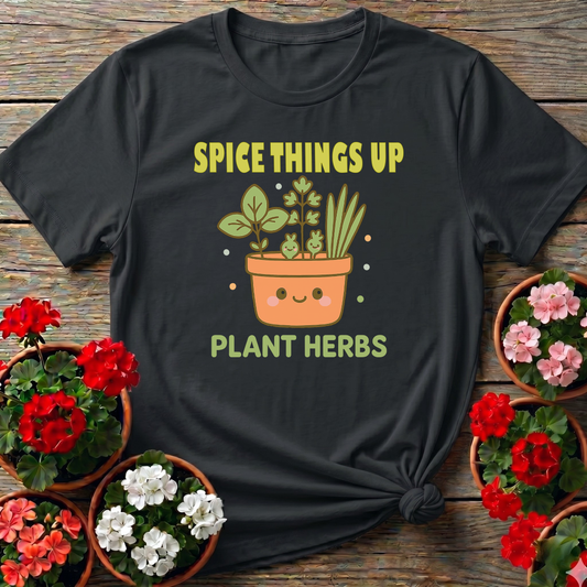 Spice Things Up Plant Herbs Adorable Potted T-shirt