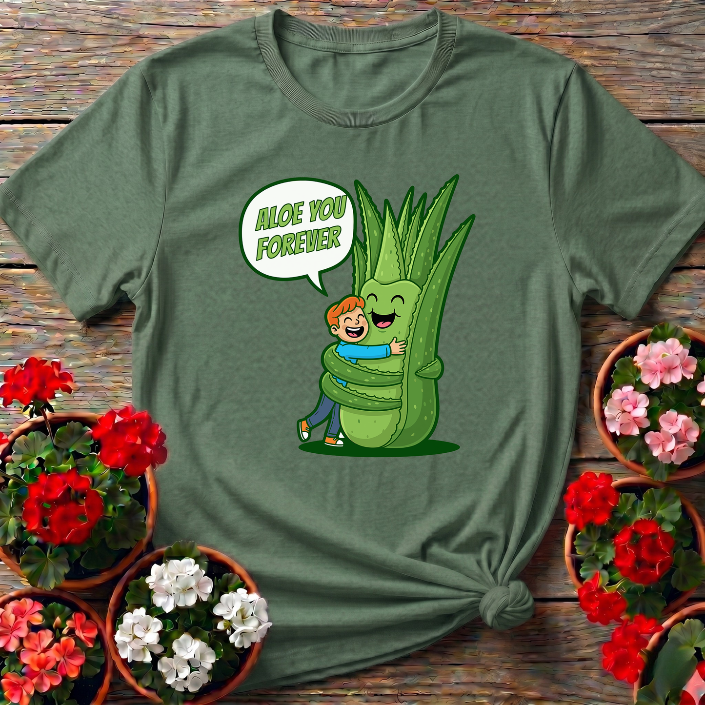 Aloe You Forever Funny Pun Succulent T-shirt