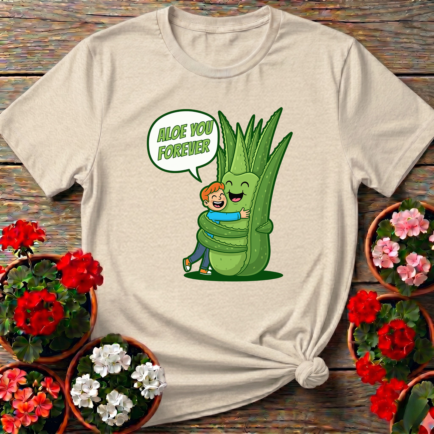 Aloe You Forever Funny Pun Succulent T-shirt