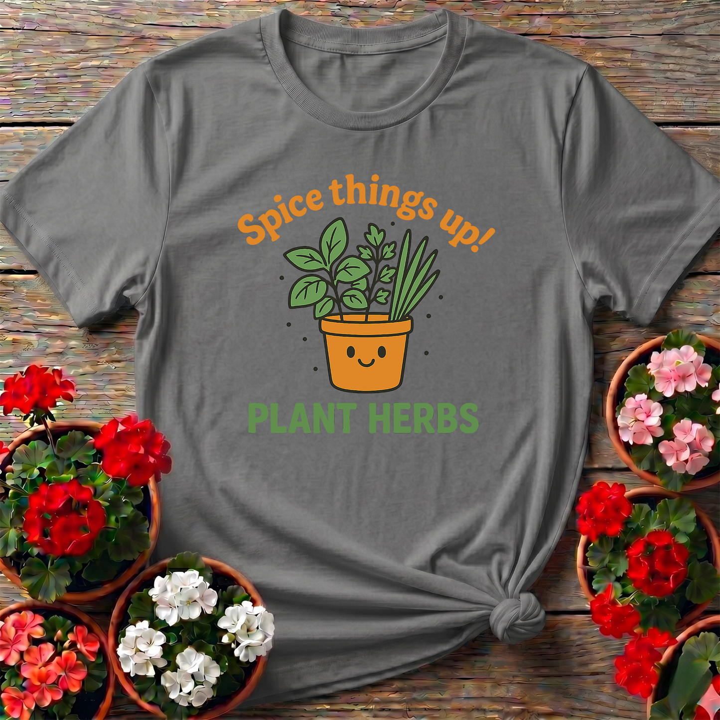 Cute Kawaii Herb Garden Spice Things Up Graphic Tee
