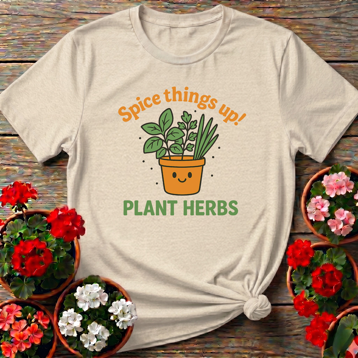 Cute Kawaii Herb Garden Spice Things Up Graphic Tee