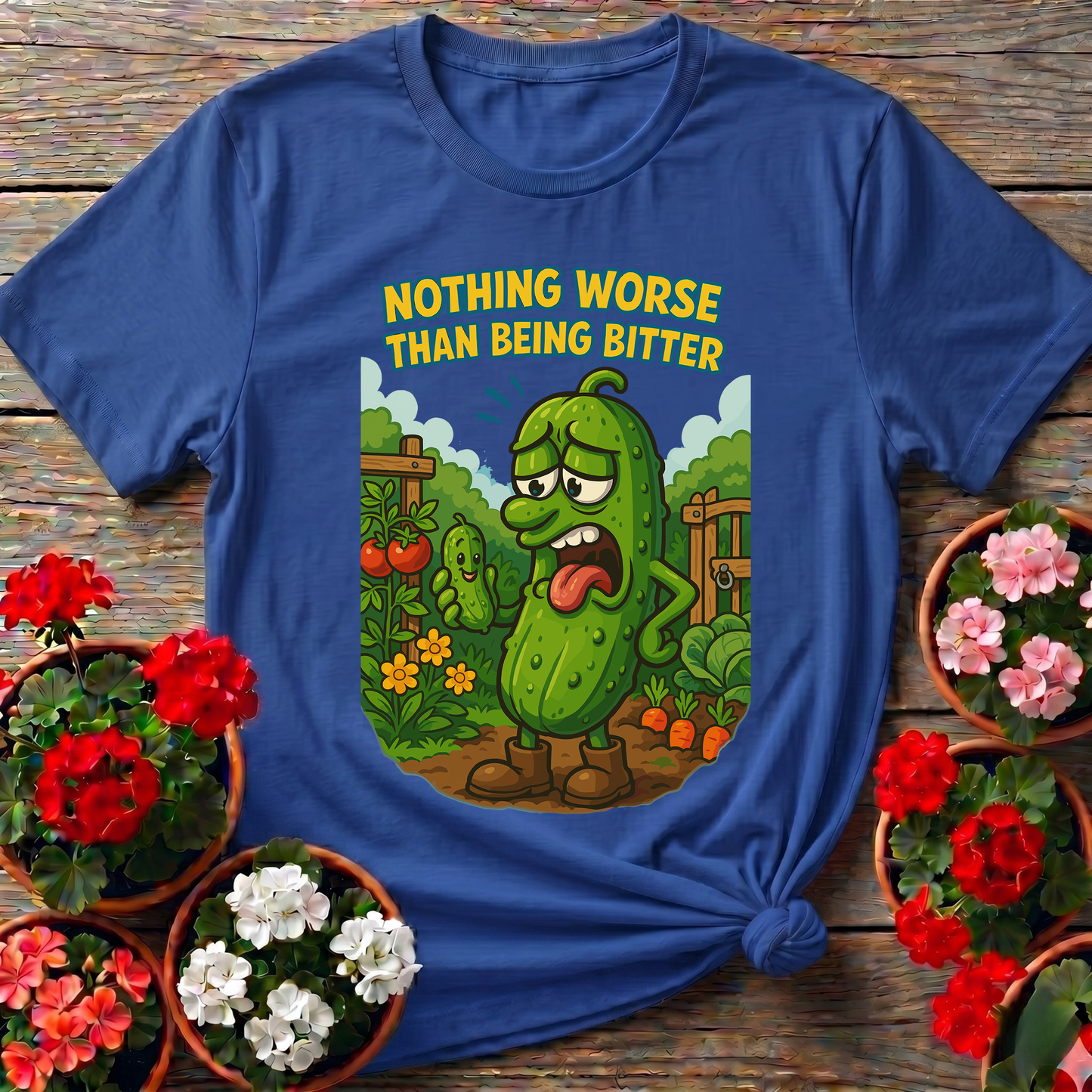 Grumpy Bitter Cucumber Funny Vegetable Garden Tee