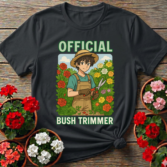 Official Bush Trimmer Funny Anime Gardening T-shirt